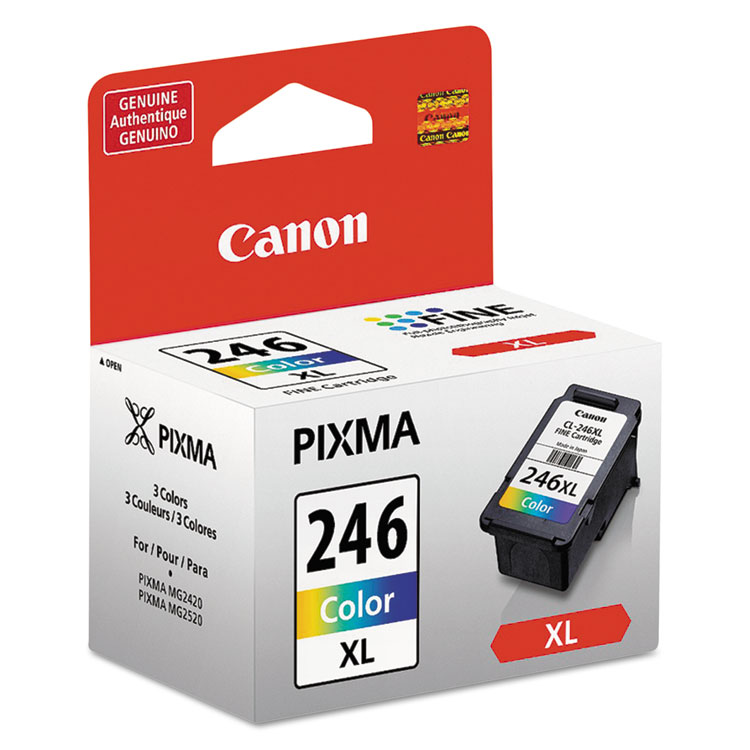 CANON USA, . 8280B001 (CL-246XL) ChromaLife100+ High-Yield Ink, 300 Page-Yield, Tri-Color (CNM8280B001)