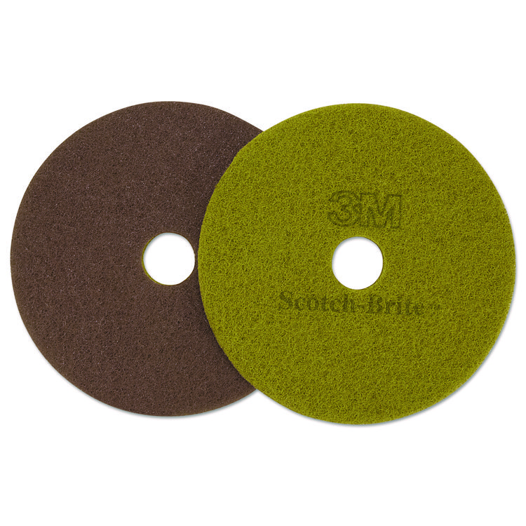 3M/COMMERCIAL TAPE DIV. Diamond Floor Pads, 17" Diameter, Sienna, 5/Carton (MMM10047)