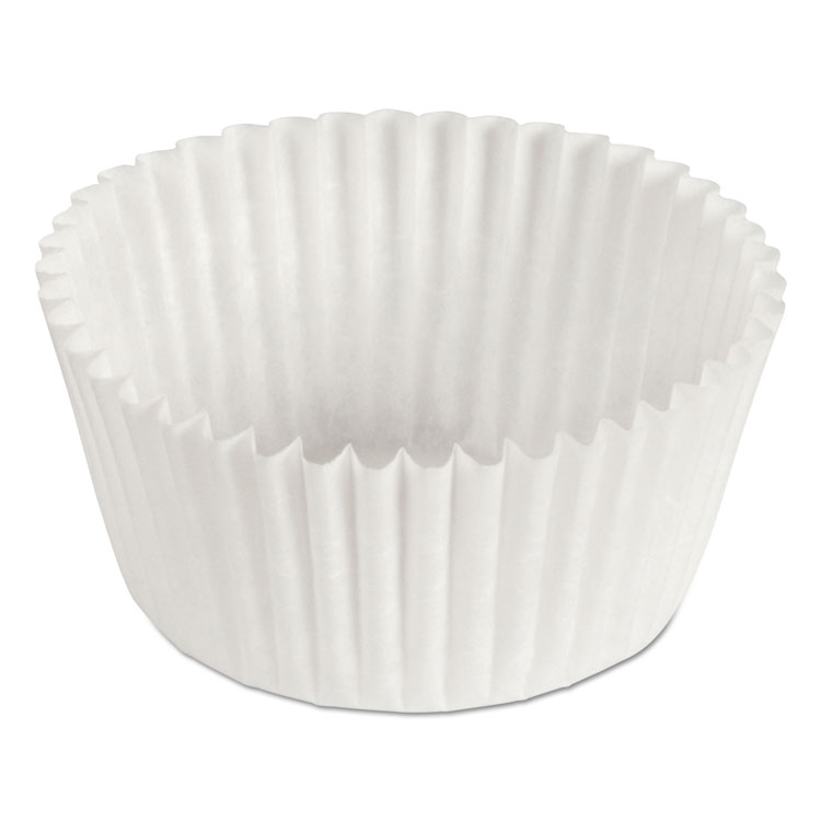 HOFFMASTER Fluted Bake Cups, 1 oz, 3.5 x 1.5 x 1, White, Paper, 500/Pack, 20 Packs/Carton (HFM610011)