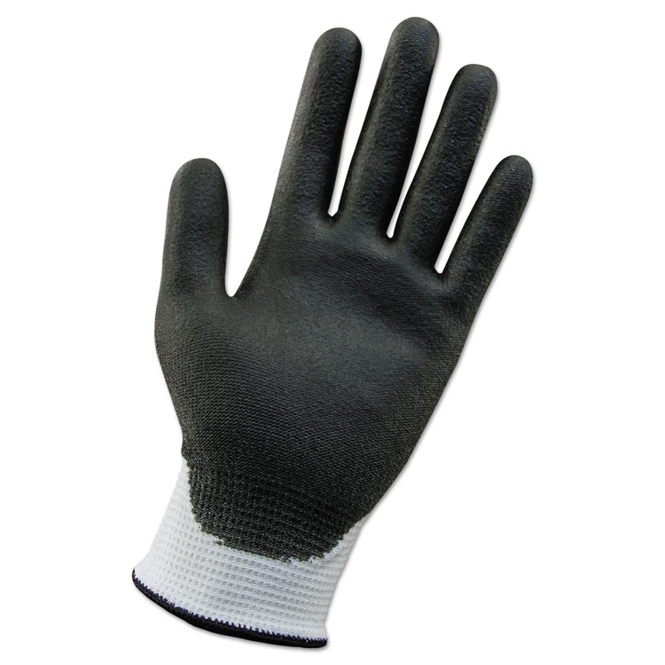 KIMBERLY CLARK G60 ANSI Level 2 Cut-Resistant Gloves, EN388: 4343, 8.86" Long, Medium (Size 8), White/Black, 12 Pairs/Carton (KCC38690)
