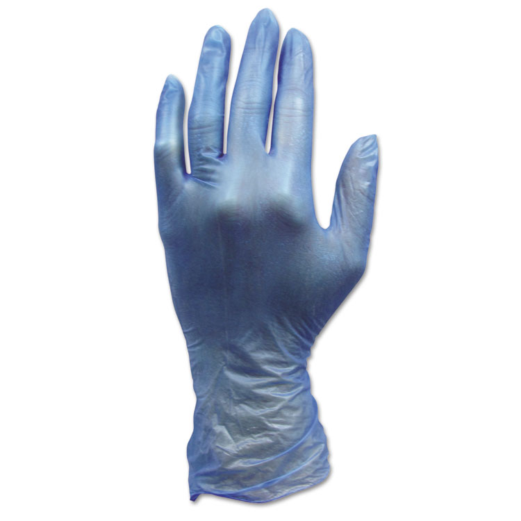 HOSPECO ProWorks Industrial Grade Disposable Vinyl Gloves, Powder-Free, Medium, 4 mil Thick, 9" Long, Blue, 100/Box, 10 Boxes/Carton (HOSGLV144FM)