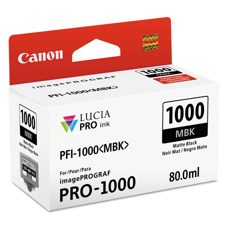CANON USA, . 0545C002 (PFI-1000) Lucia Pro Ink, Matte Black (CNM0545C002)