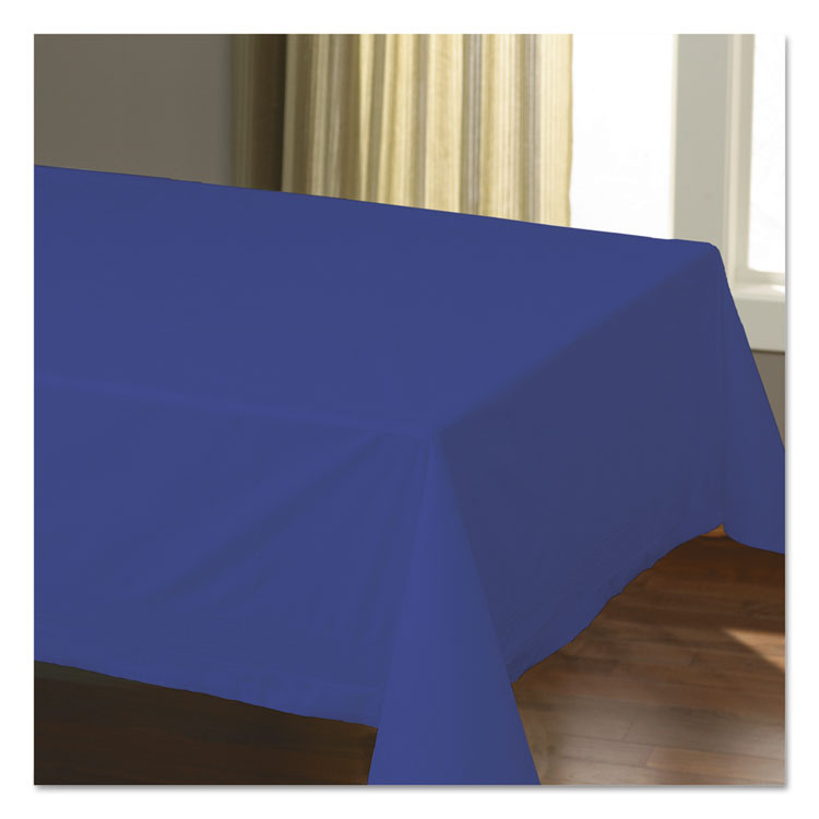 HOFFMASTER Cellutex Table Covers, Tissue/Polylined, 54" x 108", Navy Blue, 25/Carton (HFM220622)