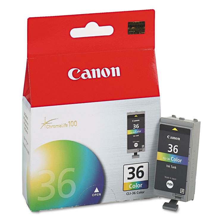 CANON USA, . 1511B002 (CLI-36) Ink, 100 Page-Yield, Tri-Color (CNM1511B002)