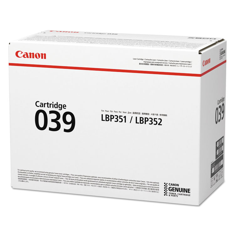 CANON USA, . 0287C001 (039) Toner, 11,000 Page-Yield, Black (CNM0287C001)