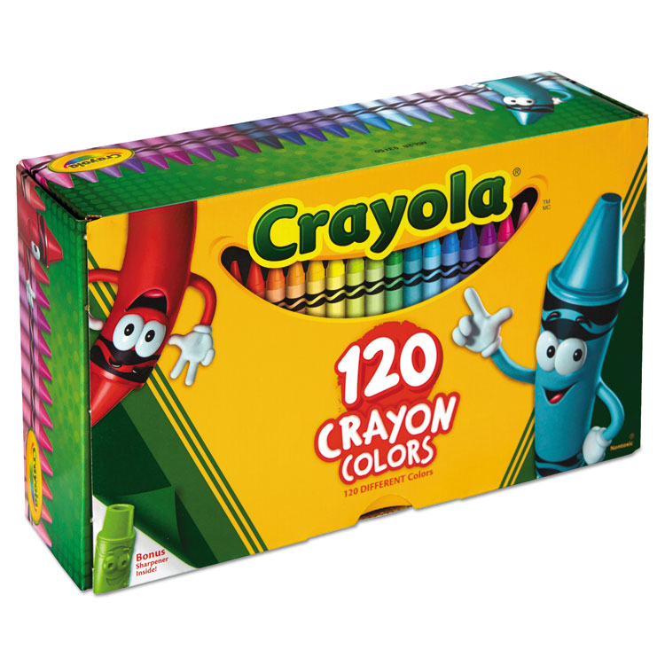 BINNEY & SMITH / CRAYOLA Classic Color Crayons, Tuck Box Packaging, Regular Size, 0.31" x 3.63", 120 Assorted Colors, 120/Box (CYO526920)