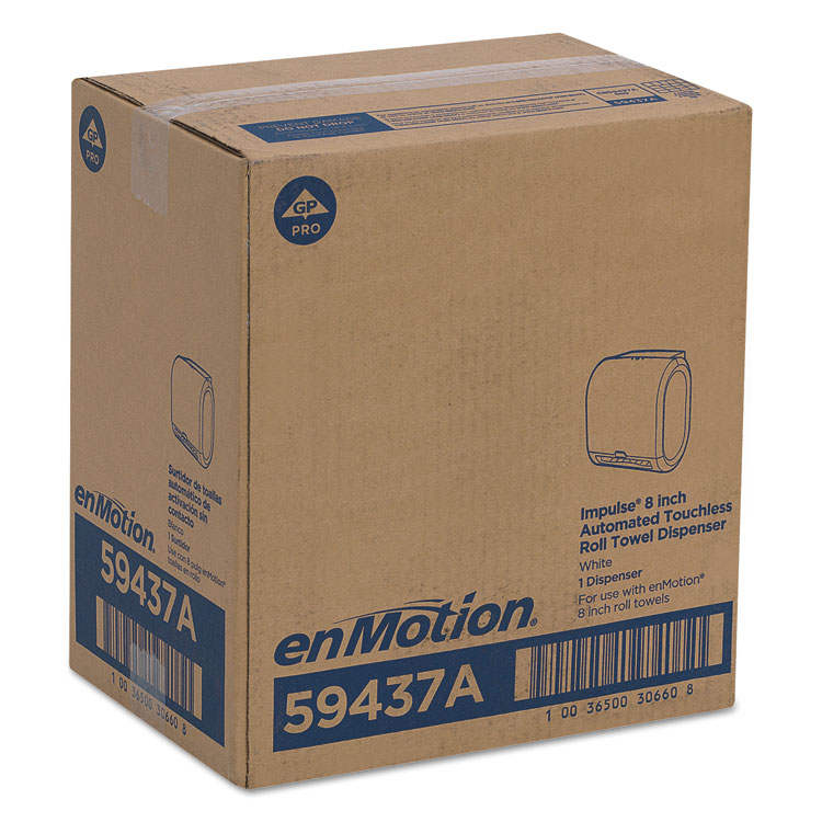 GEORGIA PACIFIC enMotion Automated Roll Towel Dispenser, 13.06 x 9.06 x 14.88, White (GPC59437A)