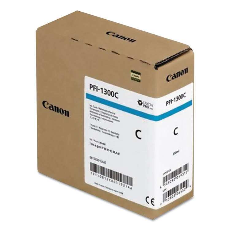 CANON USA, . 0812C001AA (PFI-1300) Ink, Cyan (CNM0812C001AA)