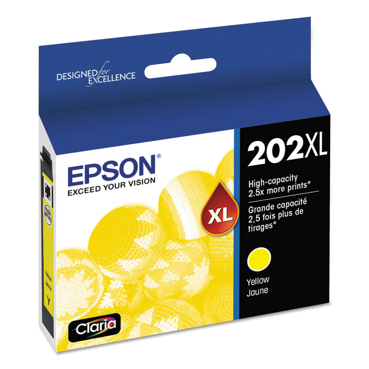 EPSON AMERICA, . T202XL420-S (202XL) Claria High-Yield Ink, 470 Page-Yield, Yellow (EPST202XL420S)
