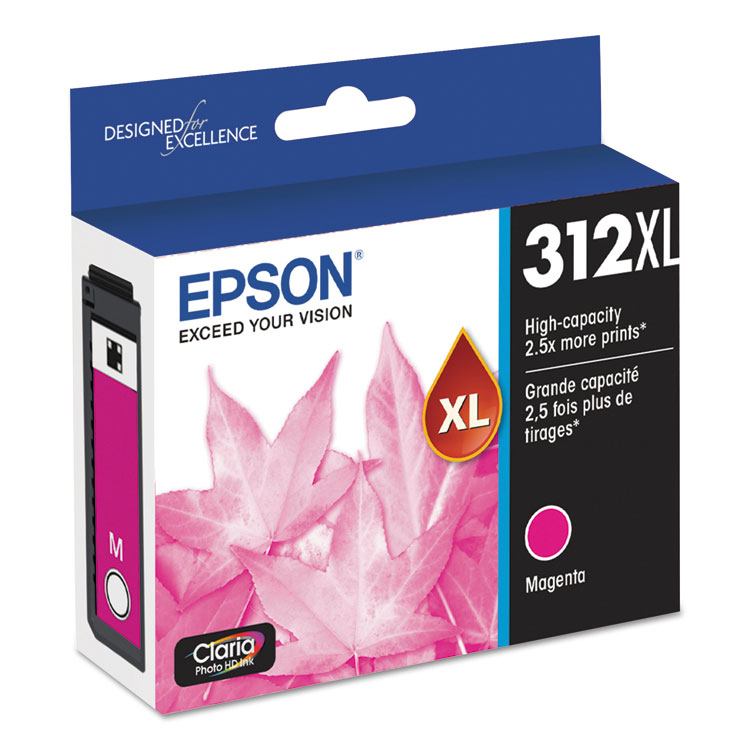 EPSON AMERICA, . T312XL320-S (312XL) Claria High-Yield Ink, 830 Page-Yield, Magenta (EPST312XL320S)