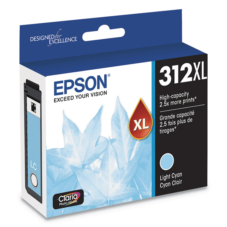 EPSON AMERICA, . T312XL520-S (312XL) Claria High-Yield Ink, 830 Page-Yield, Light Cyan (EPST312XL520S)