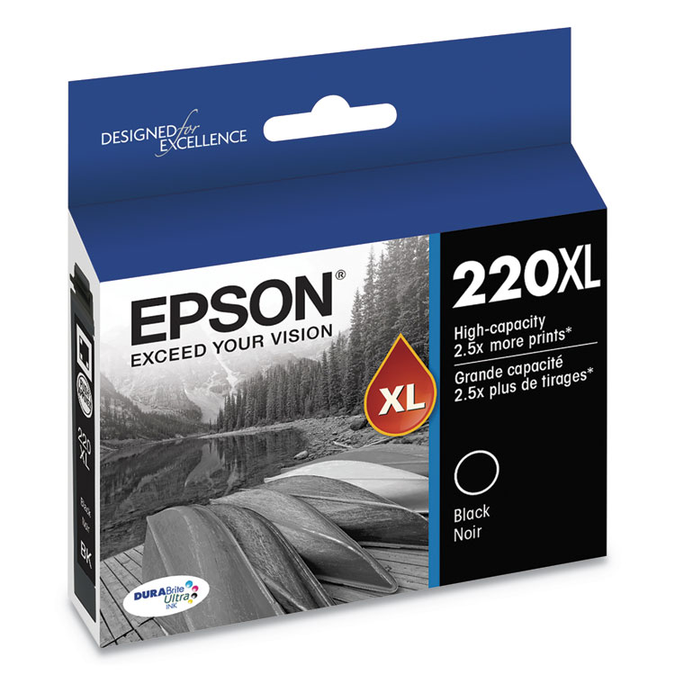 EPSON AMERICA, . T220XL120-S (220XL) DURABrite Ultra High-Yield Ink, 450 Page-Yield, Black (EPST220XL120S)