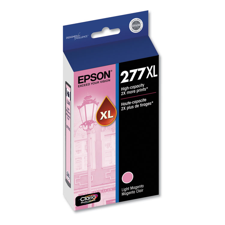 EPSON AMERICA, . T277XL620-S (277XL) Claria High-Yield Ink, 740 Page-Yield, Light Magenta (EPST277XL620S)