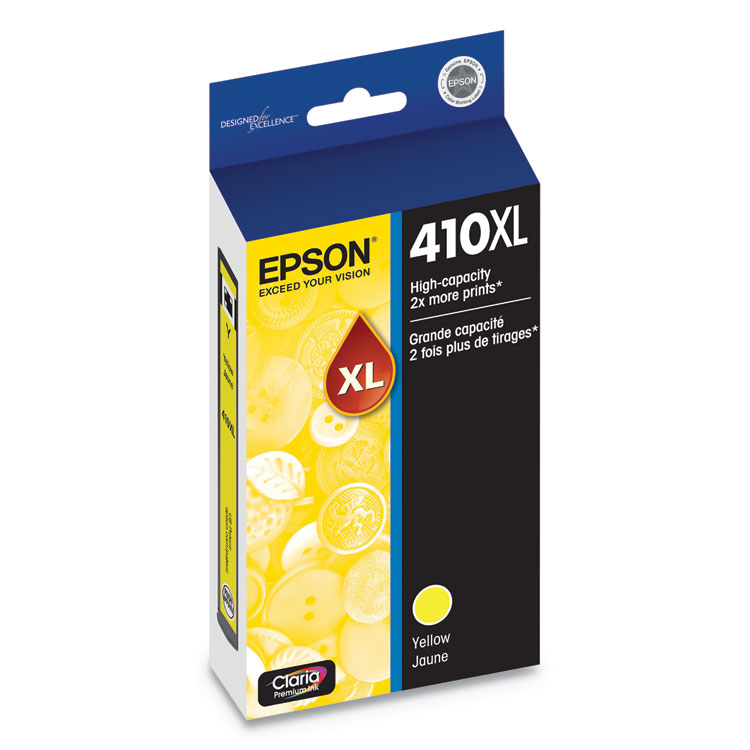 EPSON AMERICA, . T410XL420-S (410XL) Claria High-Yield Ink, 650 Page-Yield, Yellow (EPST410XL420S)