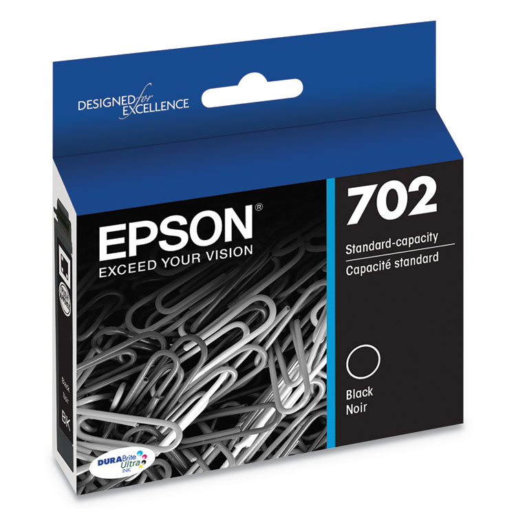 EPSON AMERICA, . T702120-S (702) DURABrite Ultra Ink, 350 Page-Yield, Black (EPST702120S)