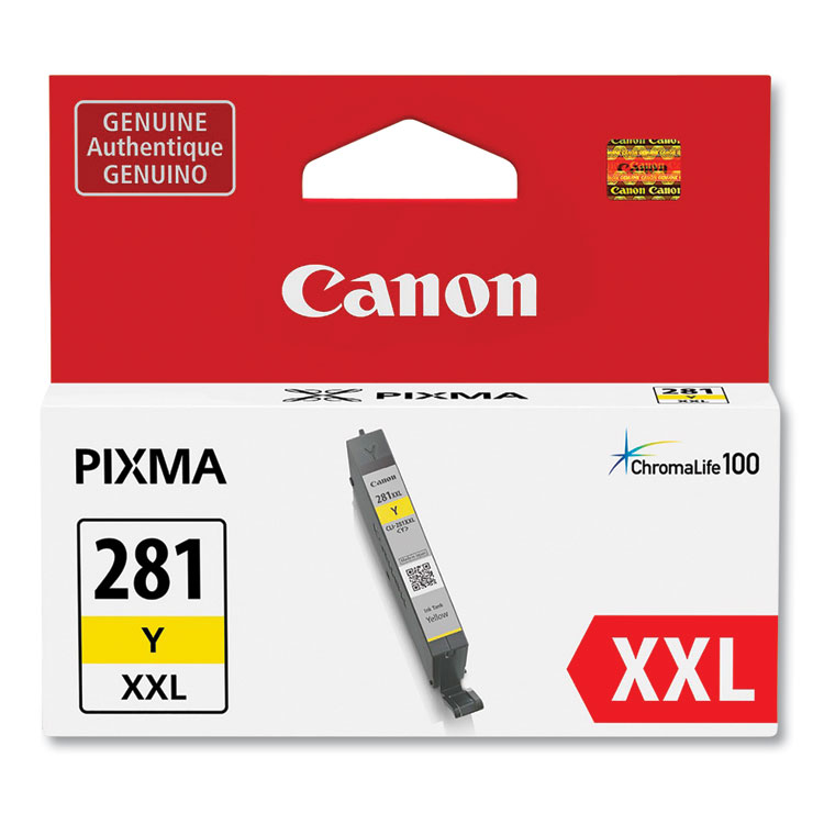 CANON USA, . 1982C001 (CLI-281XXL) ChromaLife100 Ink, Yellow (CNM1982C001)