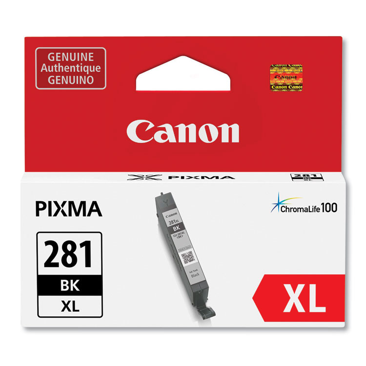 CANON USA, . 2037C001 (CLI-281) ChromaLife100 Ink, Black (CNM2037C001)