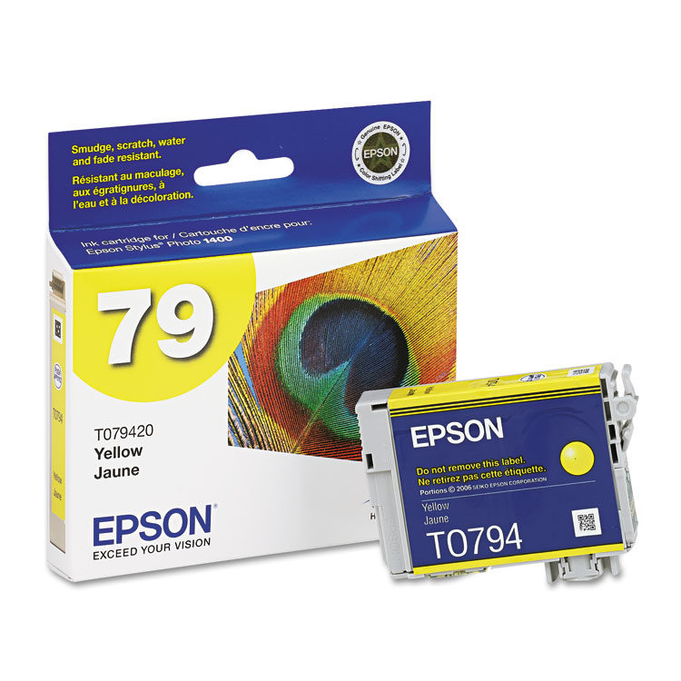 EPSON AMERICA, . T079420 (79) Claria High-Yield Ink, 810 Page-Yield, Yellow (EPST079420)