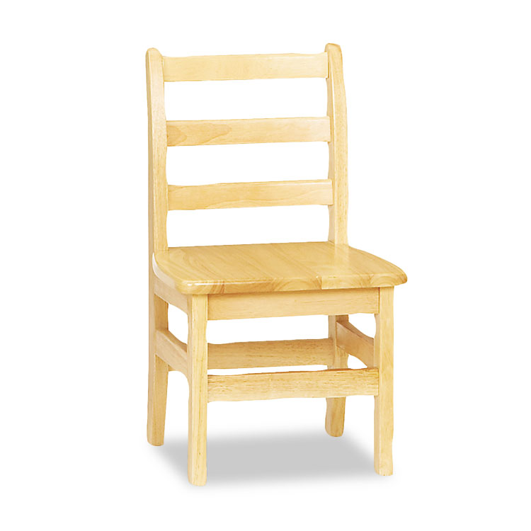 JONTI-CRAFT, . KYDZ Ladderback Chair, 12" Seat Height, Natural Maple Seat/Back, Natural Maple Base, 2/Carton (JNT5912JC2)
