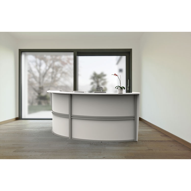 LINEA ITALIA Reception Desk, 72 x 32 x 46, White (LITRC290WH)
