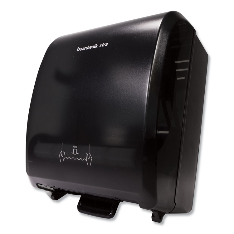 BOARDWALK Xtra Mechanical Hands-Free Towel Dispenser, 12.31 x 9.31 x 15.94, Black (BWK29GREEN)