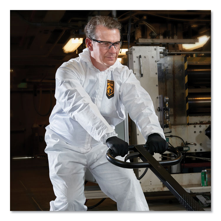 KIMBERLY-CLARK PROFESSIONAL A80 Elastic-Cuff Hood and Boot Coveralls, X-Large, White, 12/Carton (ANS45664)