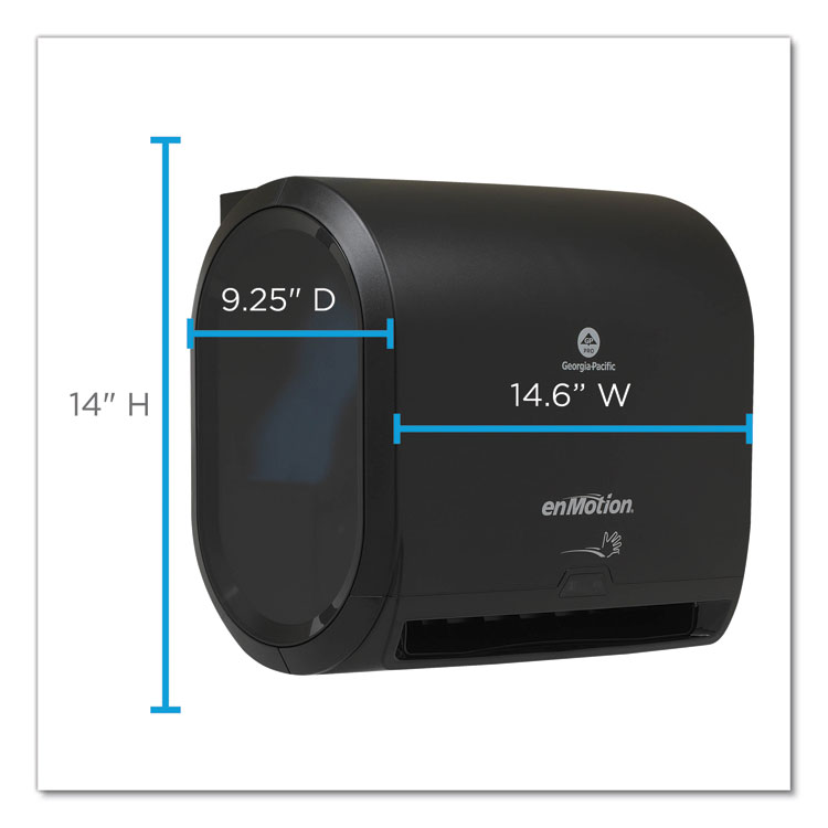 GEORGIA PACIFIC enMotion Impulse 10 Automated Towel Dispenser, 9.25 x 14.6 x 14, Black (GPC59488A)