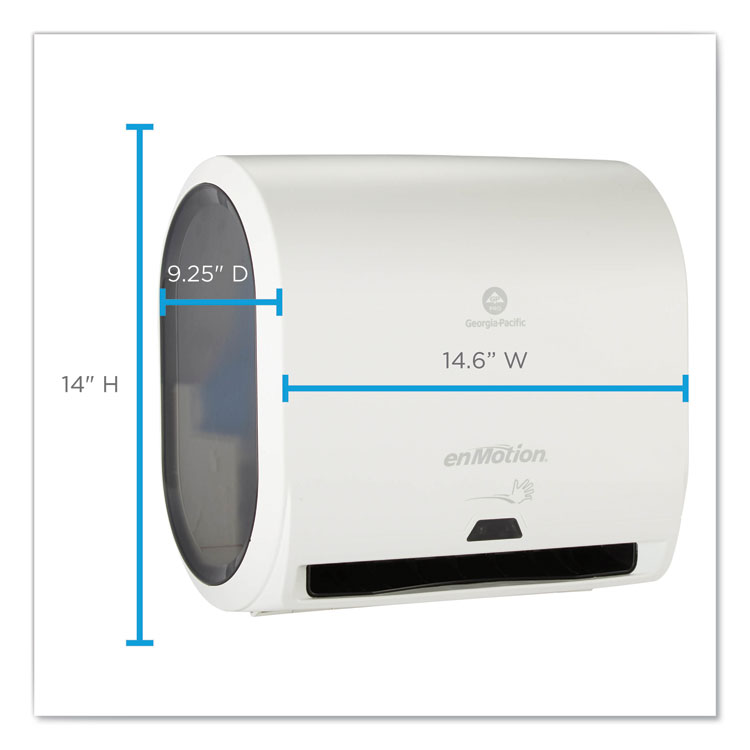 GEORGIA PACIFIC enMotion Impulse 10 Automated Towel Dispenser, 9.25 x 14.6 x 14, White (GPC59447A)