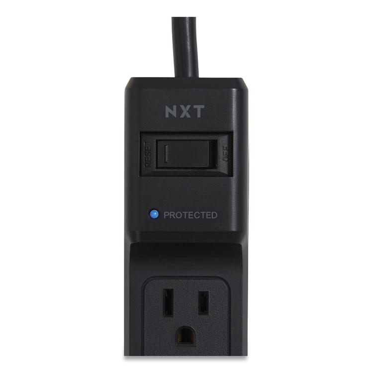 NXT TECHNOLOGIES Surge Protector, 6 AC Outlets, 4 ft Cord, 600 J, Black (NXT24373161)