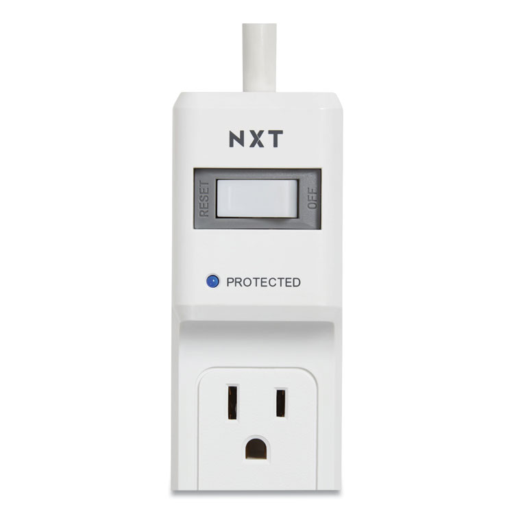 NXT TECHNOLOGIES Surge Protector, 6 AC Outlets, 8 ft Cord, 900 J, White (NXT24373162)
