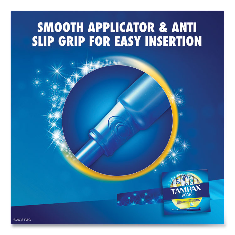 PROCTER & GAMBLE Pearl Tampons, Regular Absorbency, 18/Box (PGC00454)