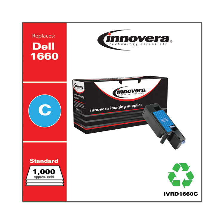 INNOVERA Remanufactured Cyan Toner, Replacement for 332-0400, 1,000 Page-Yield (IVRD1660C)