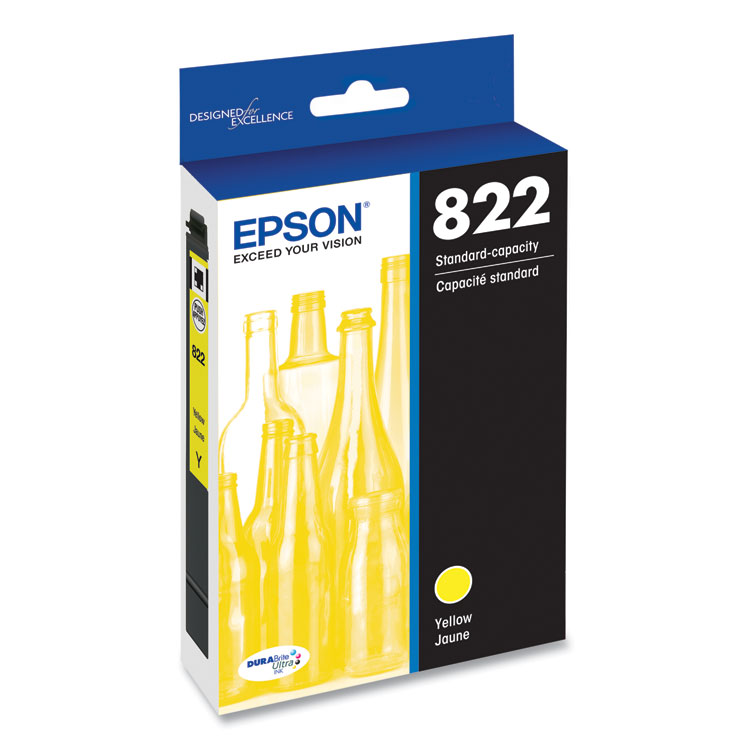 EPSON AMERICA, . T822420-S (T822) DURABrite Ultra Ink, 240 Page-Yield, Yellow (EPST822420S)