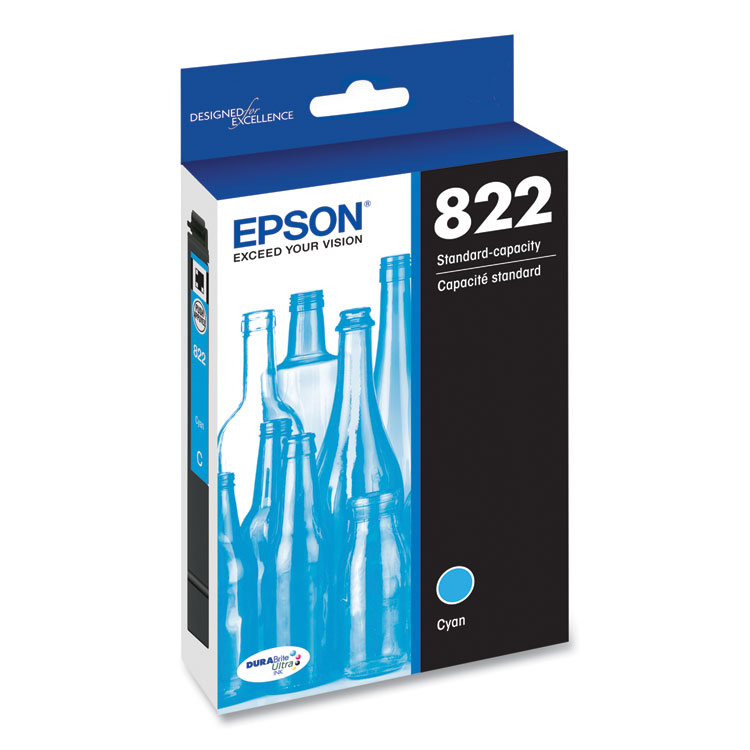 EPSON AMERICA, . T822220-S (T822) DURABrite Ultra Ink, 240 Page-Yield, Cyan (EPST822220S)