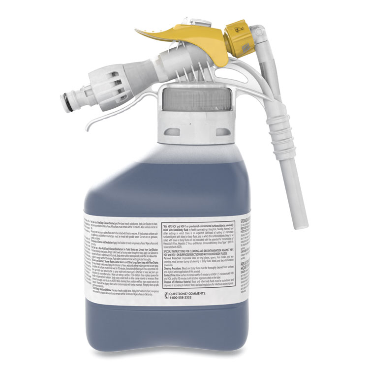 DIVERSEY Virex One-Step Disinfectant Cleaner Deodorant, Mint Scent, 50.7 oz Bottle, 2/Carton (DVS3062637)