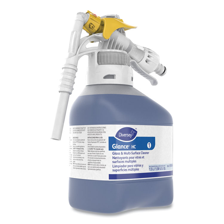 DIVERSEY Glance Glass and Multi-Surface Cleaner, Liquid, 50.7 oz Bottle, 2/Carton (DVS93063402)