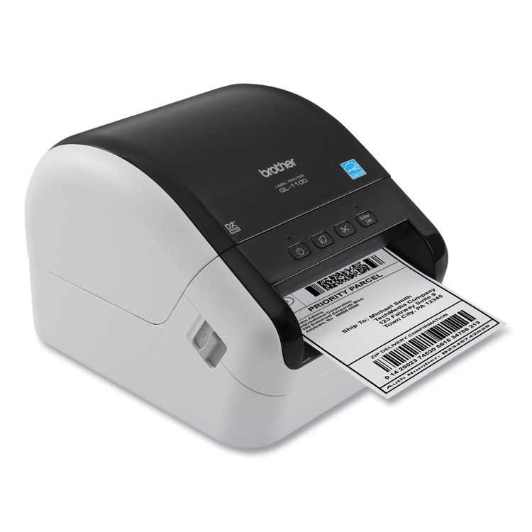 BROTHER INTL. CORP. QL-1100 Wide Format Professional Label Printer, 69 Labels/min Print Speed, 6.7 x 8.7 x 5.9 (BRTQL1100)