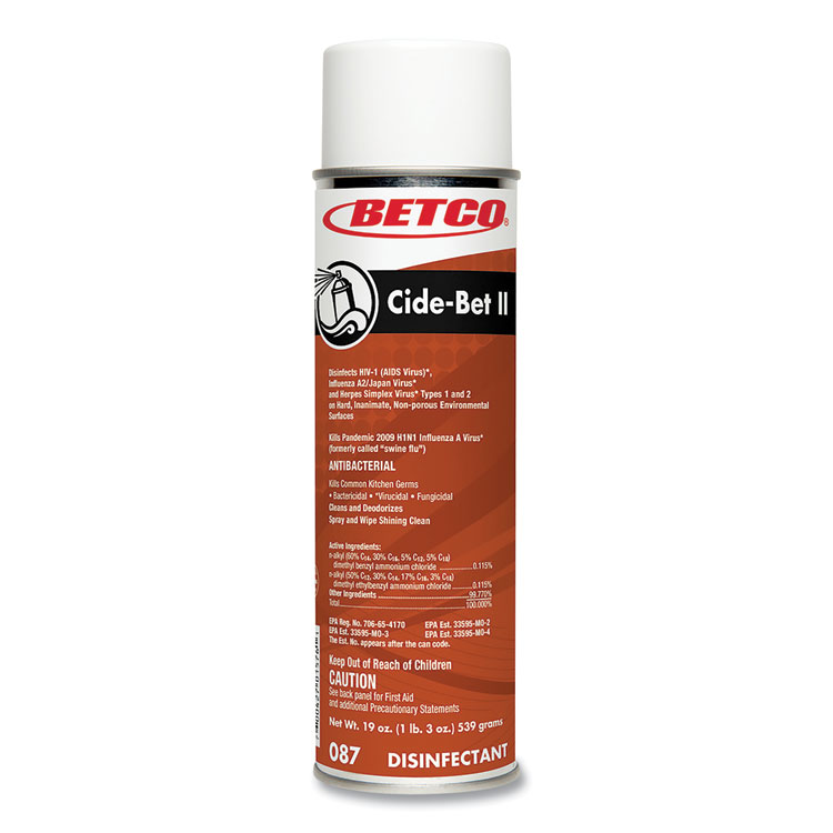 BETCO CORPORATION Cide-Bet II Aerosol Disinfectant Spray, Floral Scent, 19 oz Aerosol Spray, 12/Carton (BET0872300)