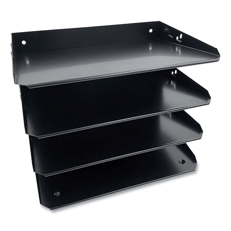 THE COIN-TAINER CO., LLC Steel Horizontal File Organizer, 4 Sections, Letter Size Files, 12 x 8.66 x 9, Black (CTXHASZ0152)