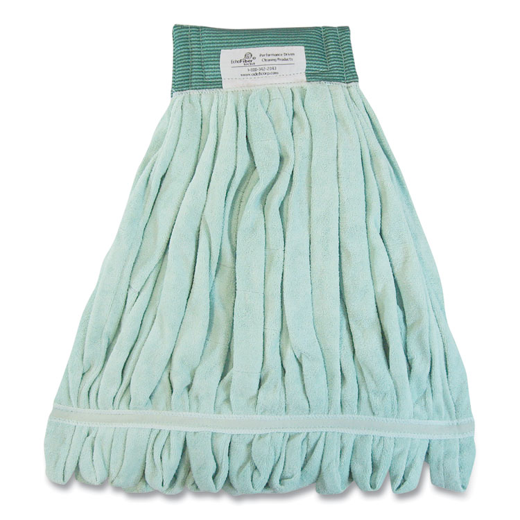 THE ODELL CORPORATION EchoFiber Microfiber Loop Mop, Large, Split Microfiber, 16 x 16, 5" Headband, Green, 12/Carton (ODCMWTLG)