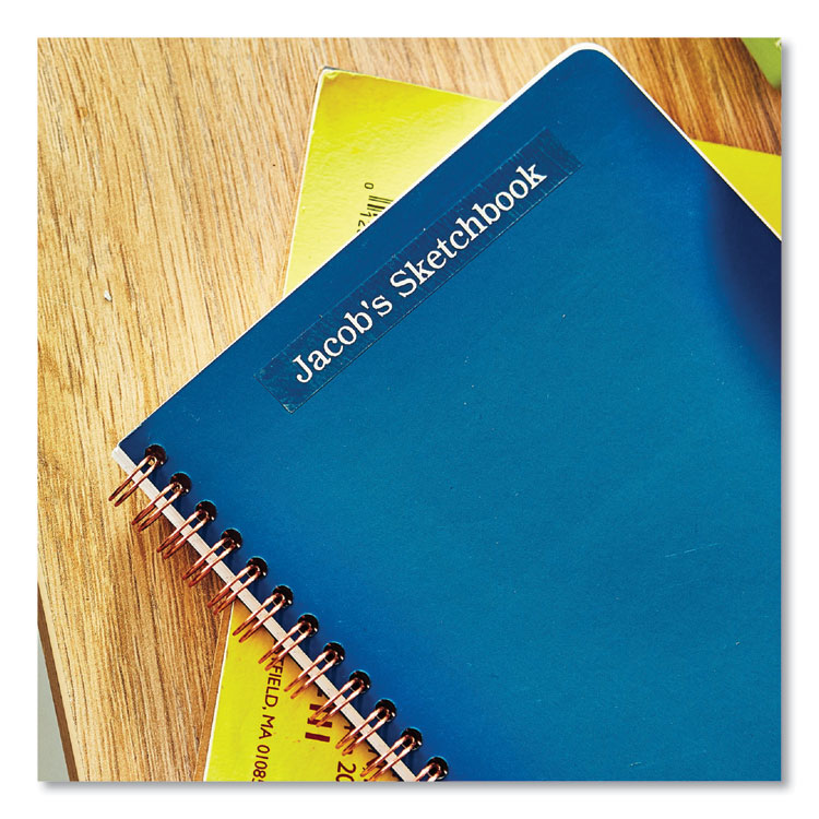 BROTHER INTL. CORP. TZe Laminated Removable Label Tapes, 0.47" x 26.2 ft, White on Blue (BRTTZE535CS)