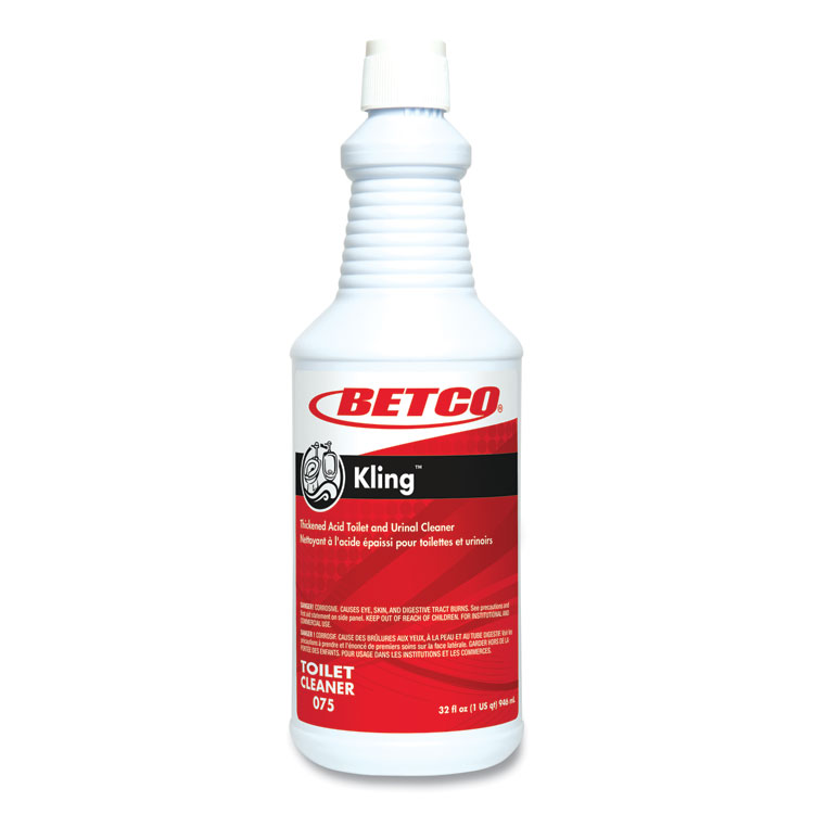 BETCO CORPORATION Kling Toilet Bowl Cleaner, Mint-Wintergreen Scent, 32 oz Bottle, 12/Carton (BET0751200)