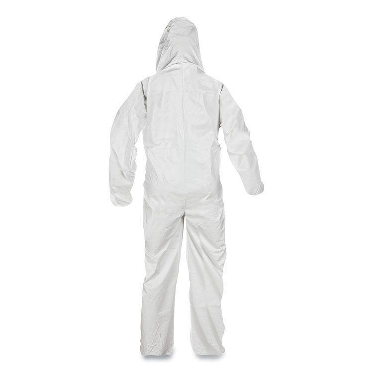 KIMBERLY-CLARK PROFESSIONAL A45 Liquid/Particle Protection Surface Prep/Paint Coveralls, Hood, Elastic Wrist/Ankles, 4XL, White, 25/Carton (ANS41509)
