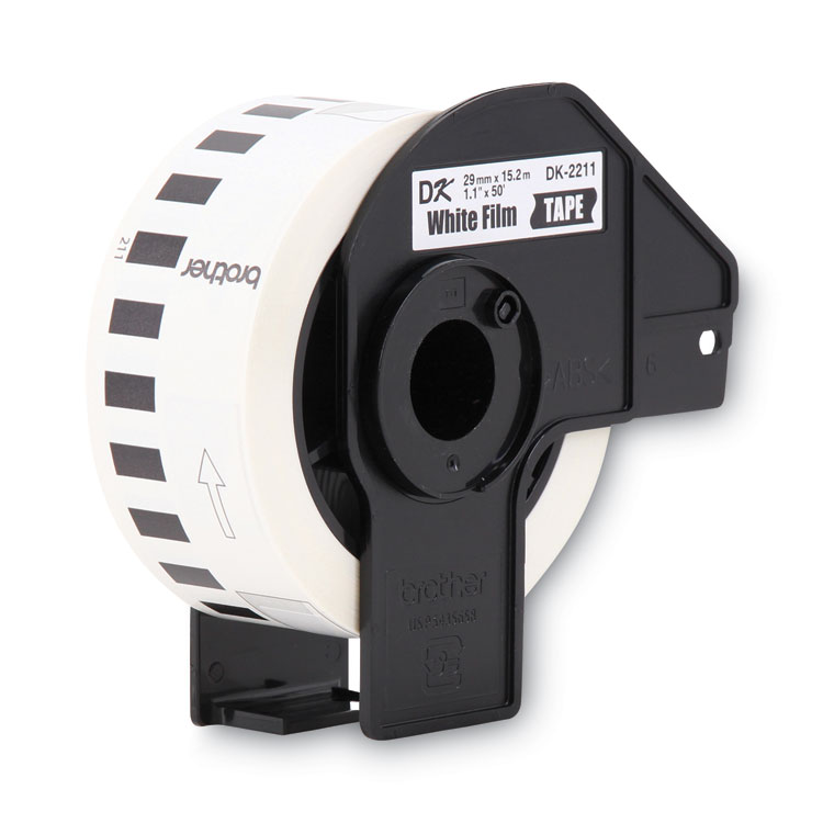 BROTHER INTL. CORP. Continuous Film Label Tape, 1.1" x 50 ft Roll, White (BRTDK2211)