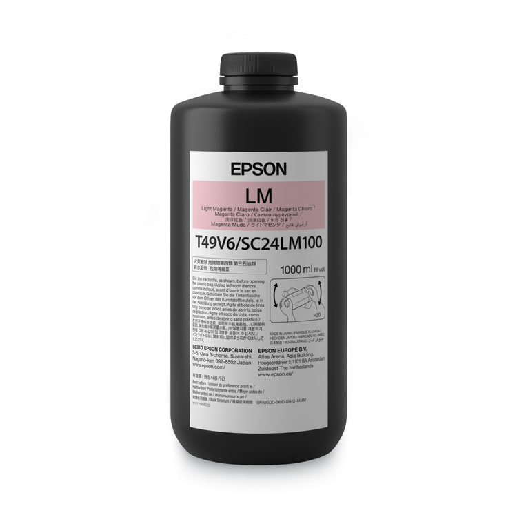 EPSON AMERICA, . T49V610 (T49V) UltraChrome UV Ink, 1,000 mL, Light Magenta (EPST49V610)