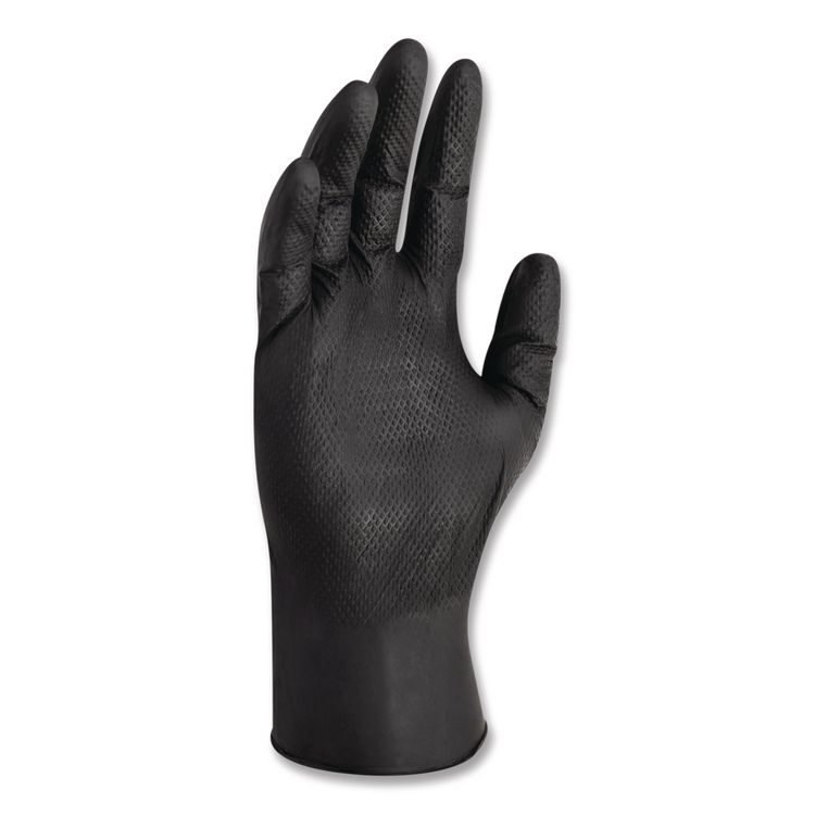 KIMBERLY CLARK G10 Kraken Grip Nitrile Gloves, Small, 6 mil Thick, 9.5" Long, Black, 100/Box, 10 Boxes/Carton (ANS49275)