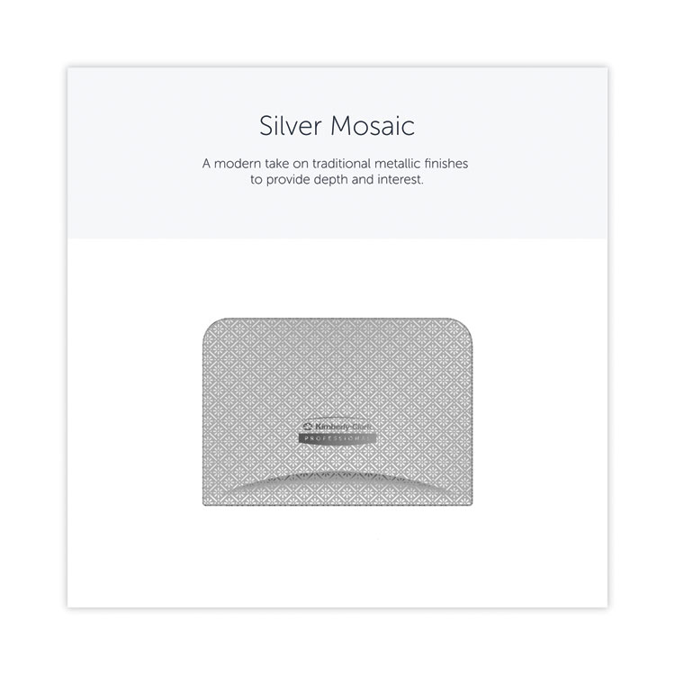 KIMBERLY CLARK ICON Faceplate for Coreless Standard Roll Toilet Paper Dispenser, 4.25 x 6 x 1.5, Silver Mosaic (KCC58761)