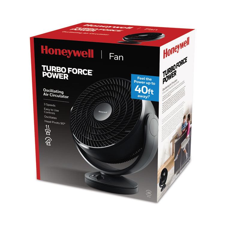 HONEYWELL ENVIRONMENTAL TurboForce Power Air Circulator, 16", 3 Speeds, Black (HWLHF710)
