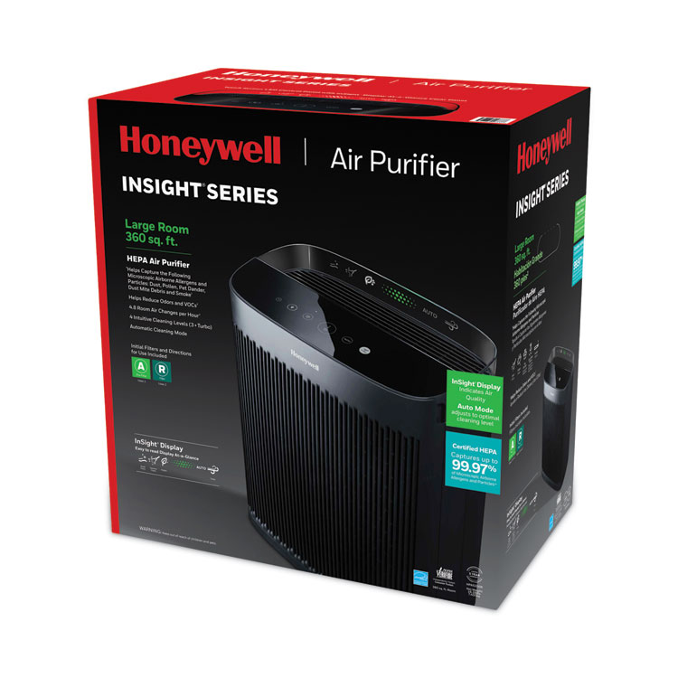 HONEYWELL ENVIRONMENTAL InSight HEPA Air Purifier HPA5200B, 360 sq ft Room Capacity, Black (HWLHPA5200B)