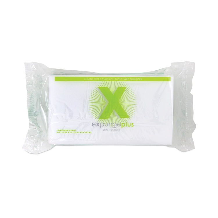 HOSPECO eXpunge Sponges, 4.75 x 2.5, 1.13" Thick, White/Green, 24/Carton (HOSX24PLUS)
